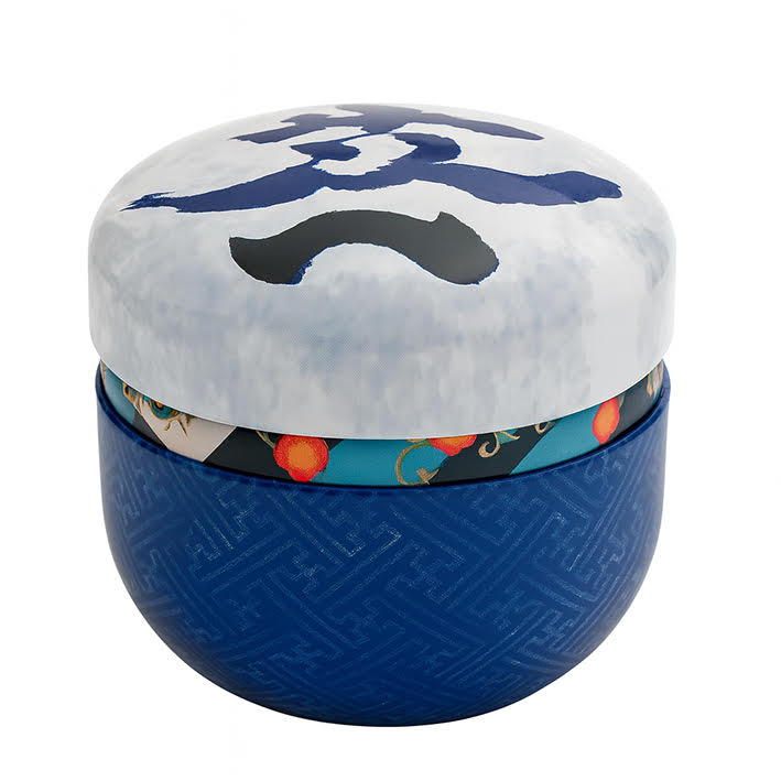 Boite japonaise visage bleu