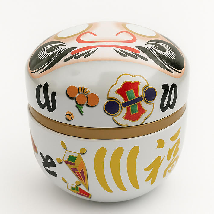 Boîte à thé japonaise "Daruma"