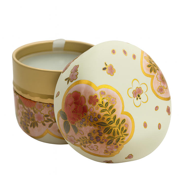 Boite japonaise blanche et dorée