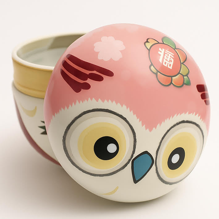 Boite japonaise chouette rose