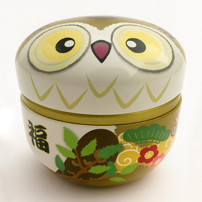 Boite japonaise chouette verte