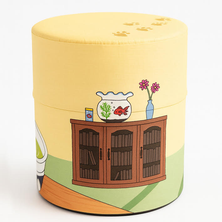 Boîte washi chat beige