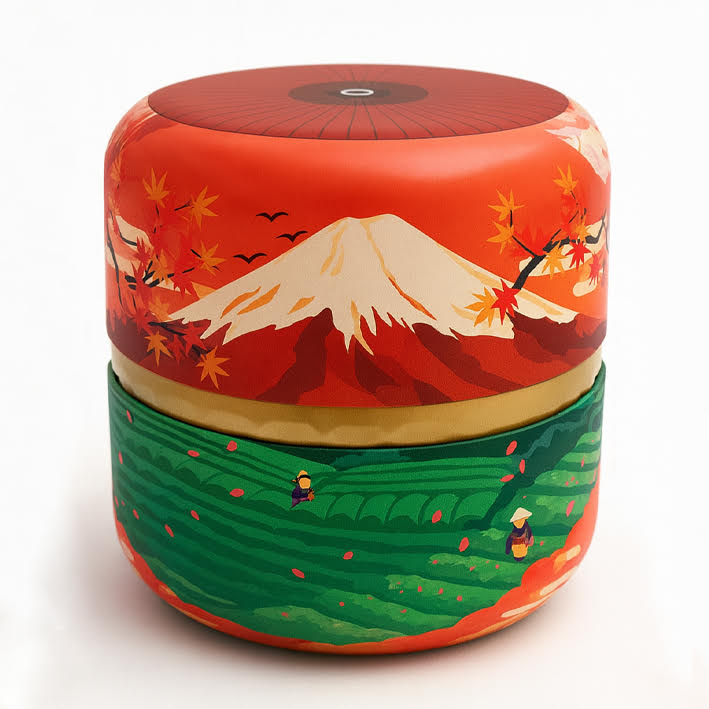 Boîte Mont Fuji saisons printemps et hiver