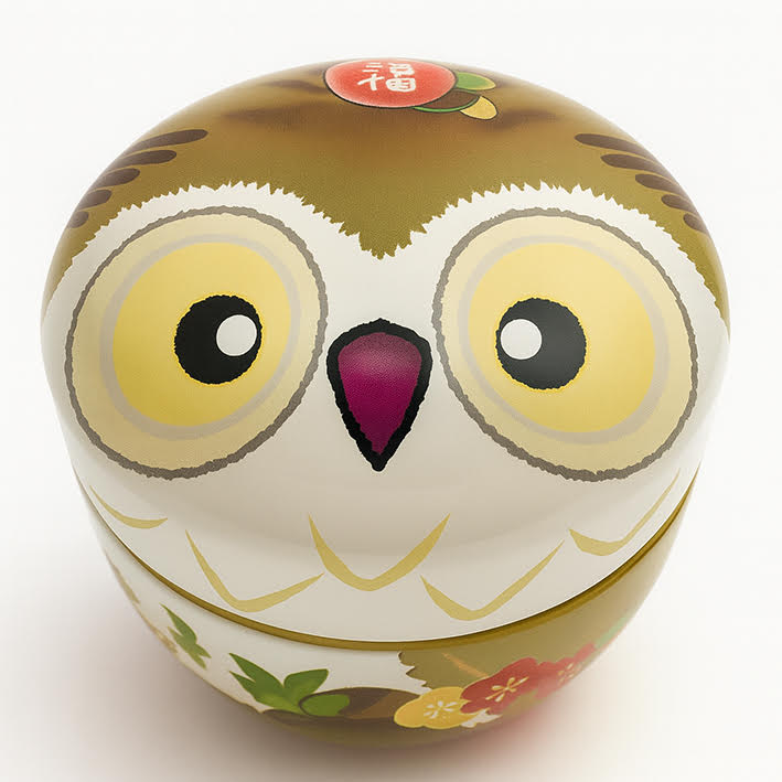 Boite japonaise chouette verte