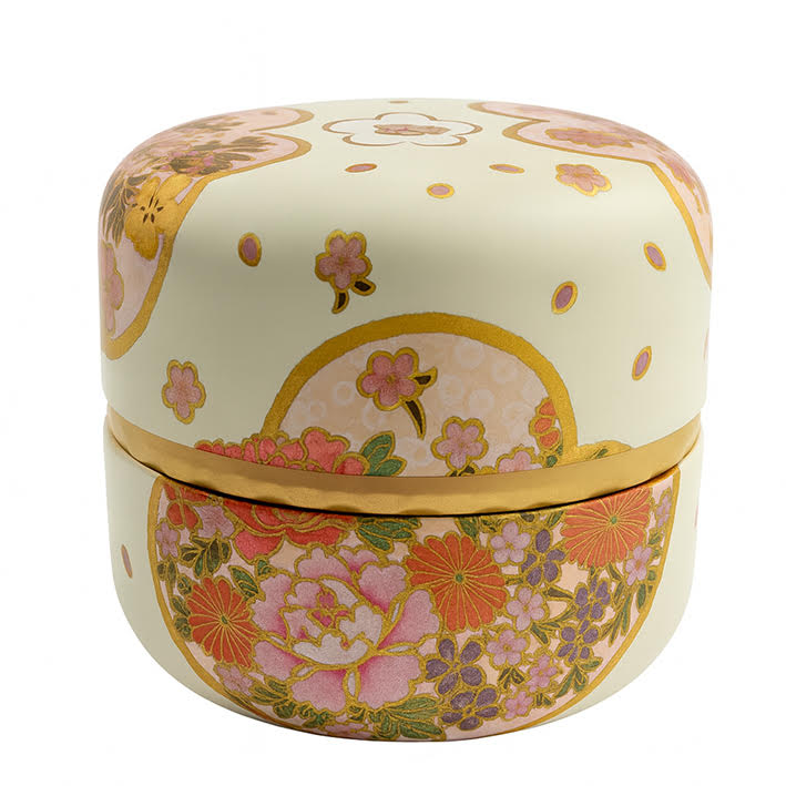 Boite japonaise blanche et dorée