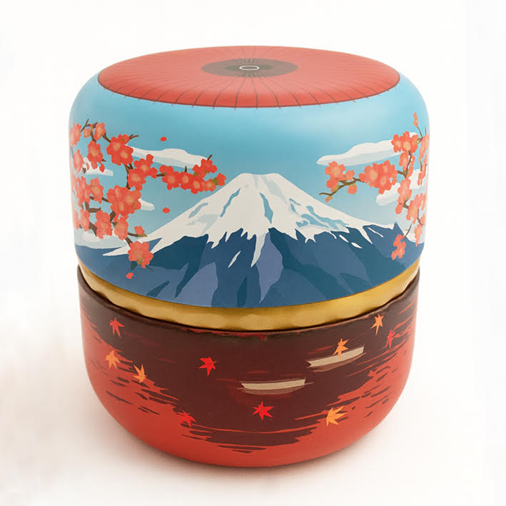 Boîte Mont Fuji saisons printemps et hiver