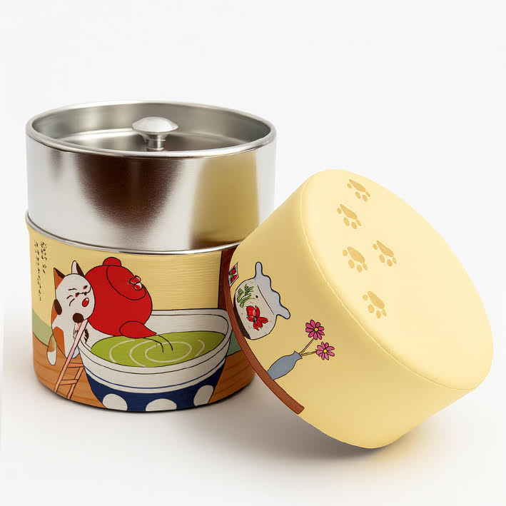 Boîte washi chat beige